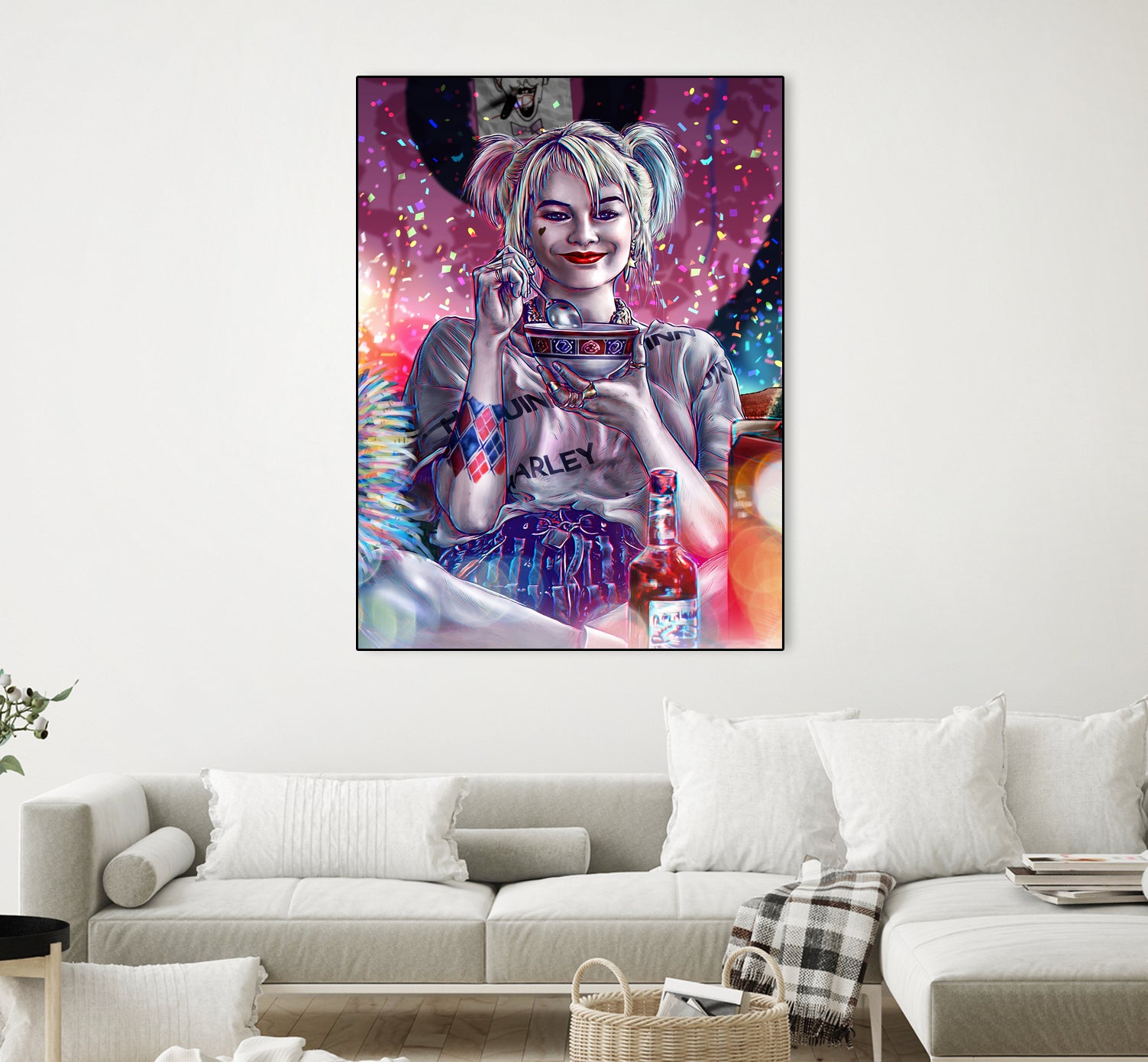 Chillin with Harley by Arcadia Wiryawan on GIANT ART - pink digital painting