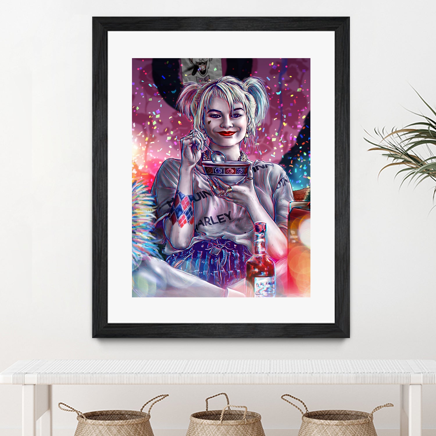 Chillin with Harley by Arcadia Wiryawan on GIANT ART - pink digital painting