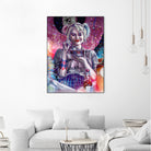 Chillin with Harley by Arcadia Wiryawan on GIANT ART - pink digital painting