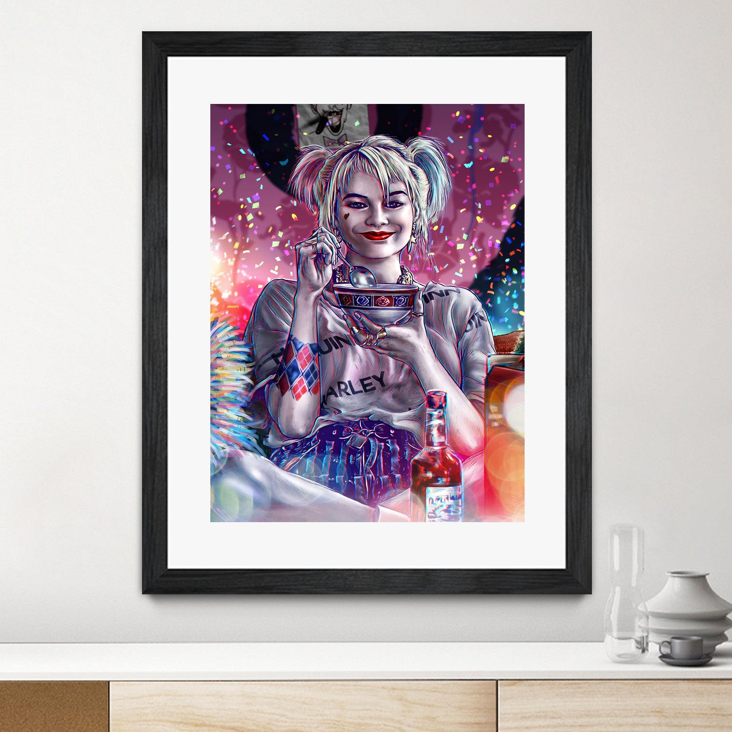 Chillin with Harley by Arcadia Wiryawan on GIANT ART - pink digital painting