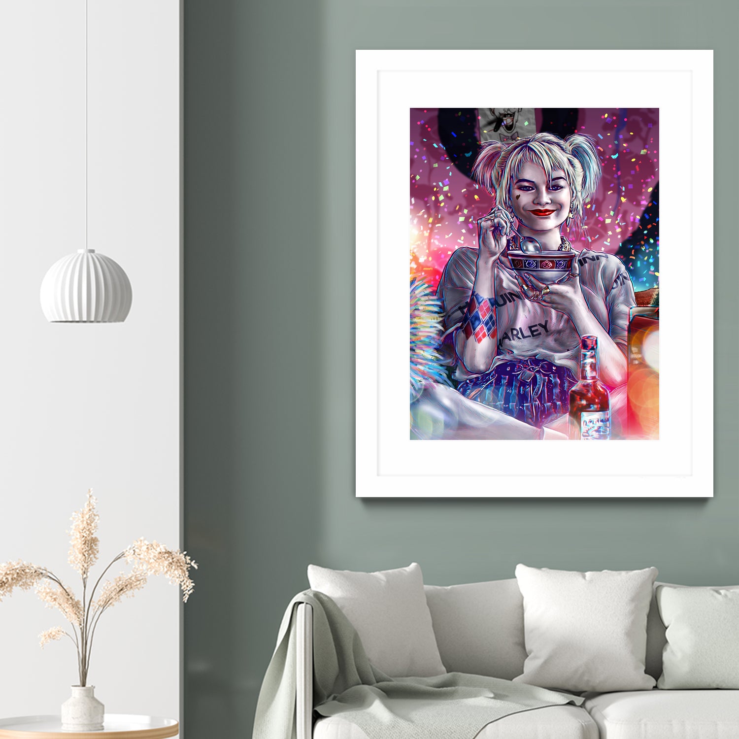 Chillin with Harley by Arcadia Wiryawan on GIANT ART - pink digital painting