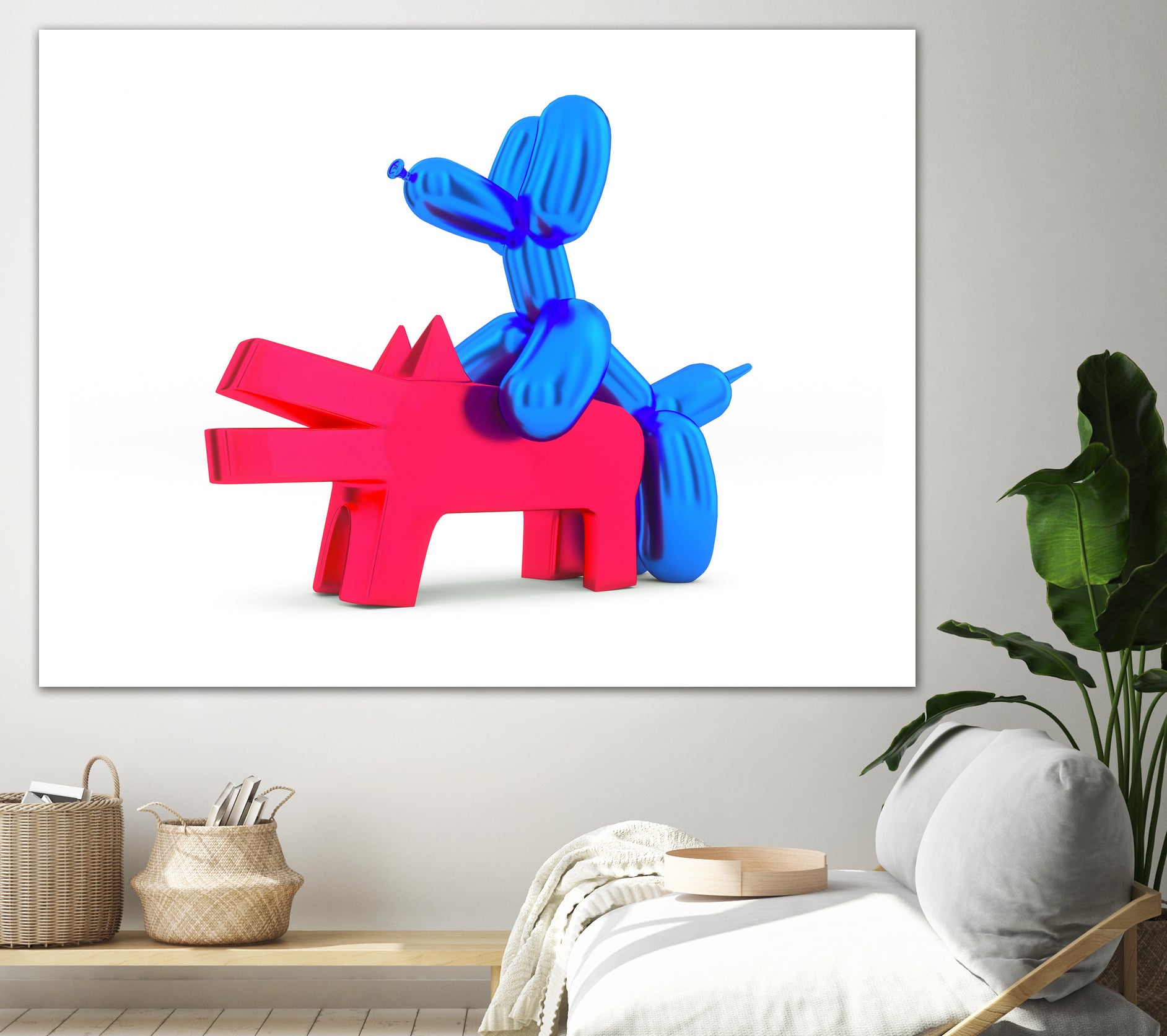 when balloon dog meets keith haring dog by Michael Benisty on GIANT ART - white digital drawing