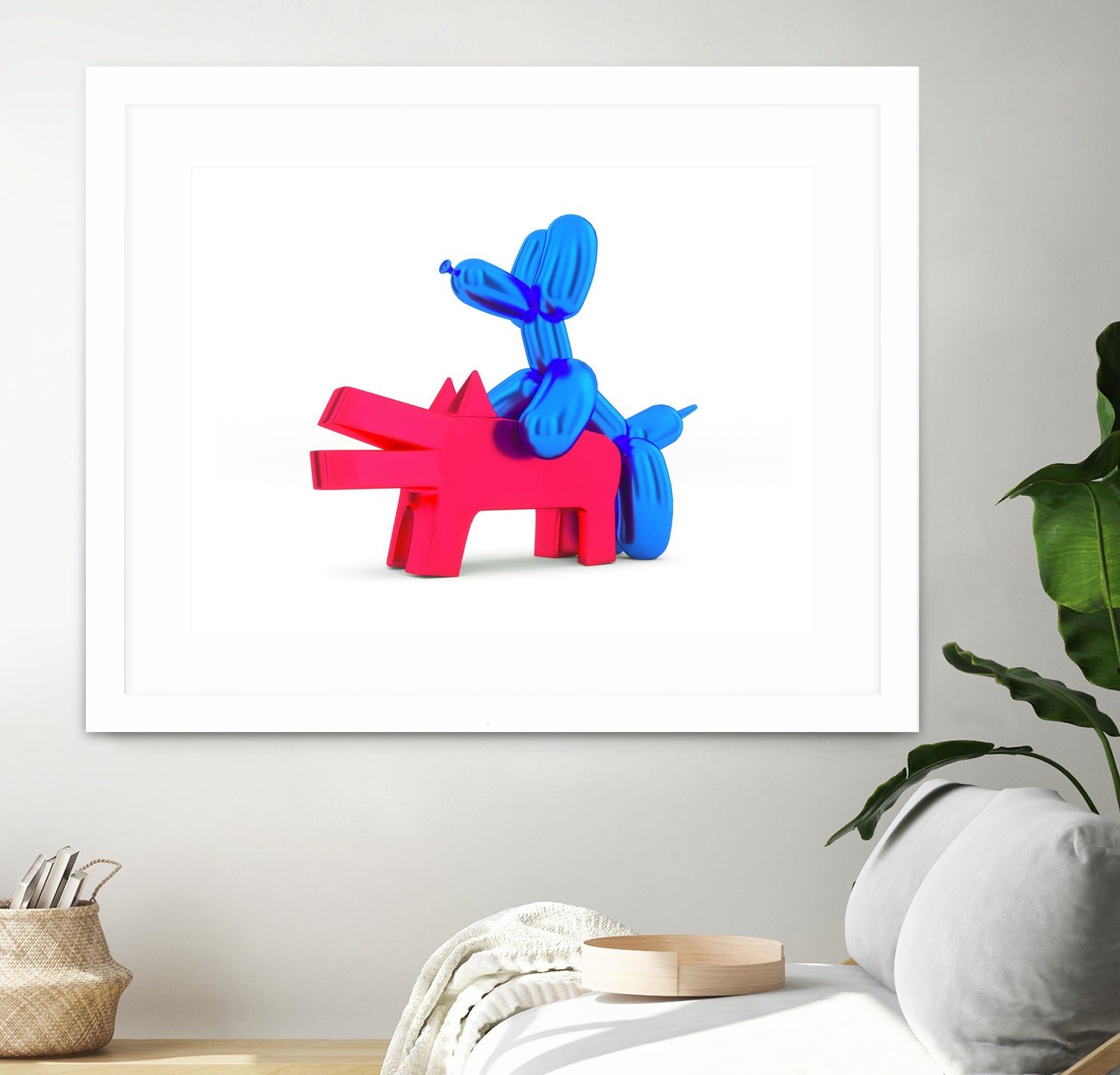 when balloon dog meets keith haring dog by Michael Benisty on GIANT ART - white digital drawing