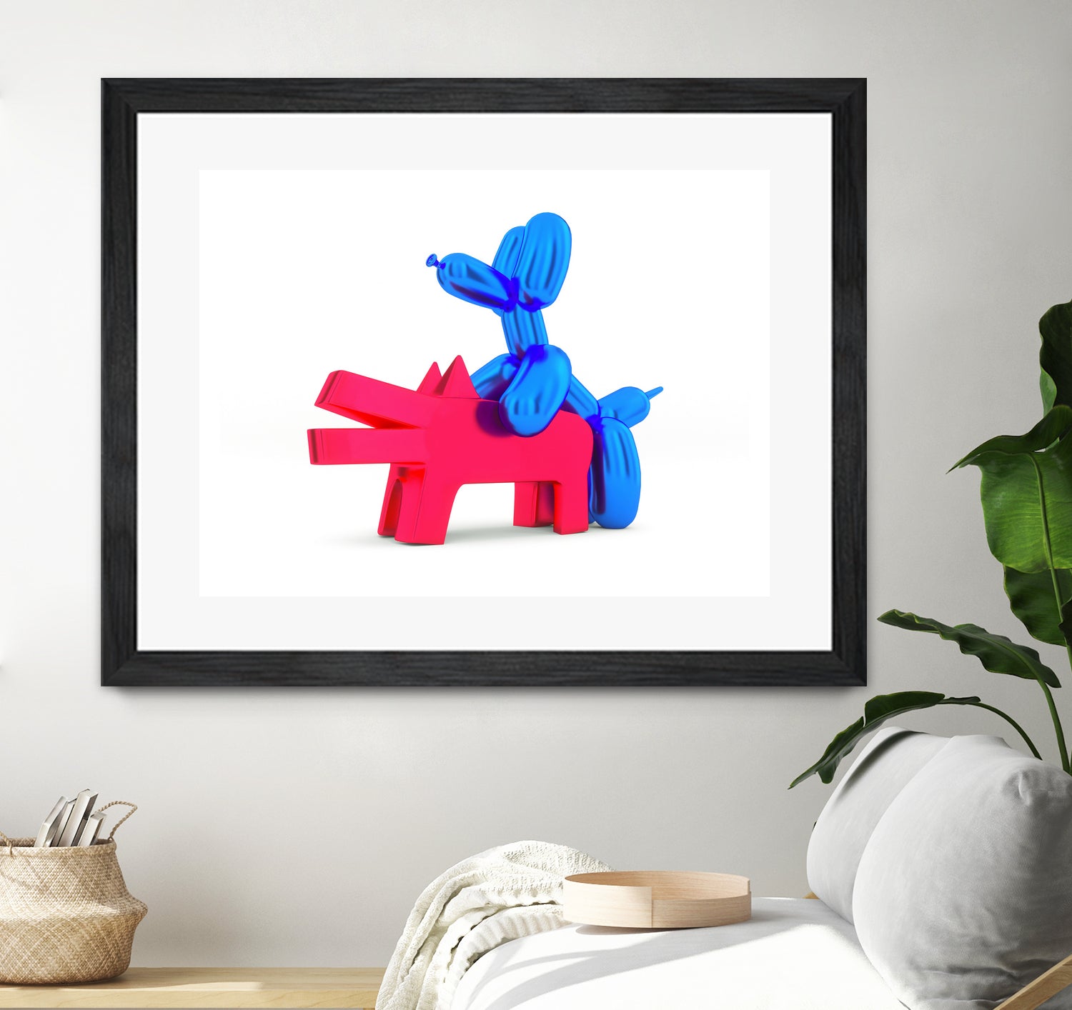 when balloon dog meets keith haring dog by Michael Benisty on GIANT ART - white digital drawing