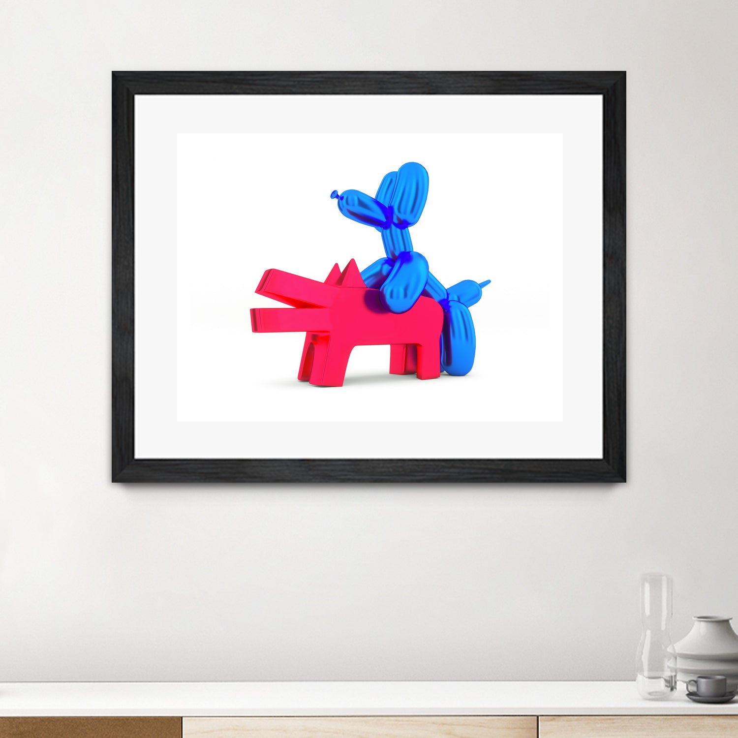 when balloon dog meets keith haring dog by Michael Benisty on GIANT ART - white digital drawing