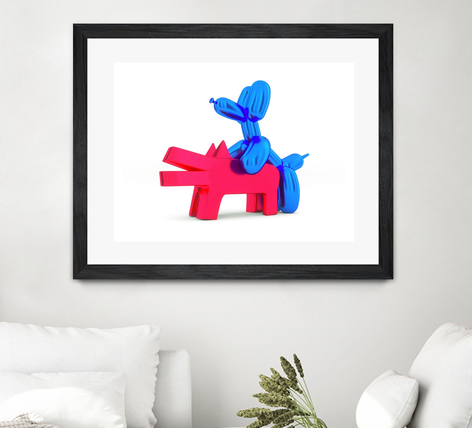 when balloon dog meets keith haring dog by Michael Benisty on GIANT ART - white digital drawing