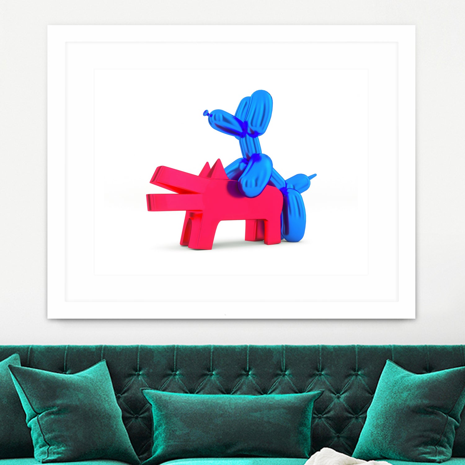 when balloon dog meets keith haring dog by Michael Benisty on GIANT ART - white digital drawing