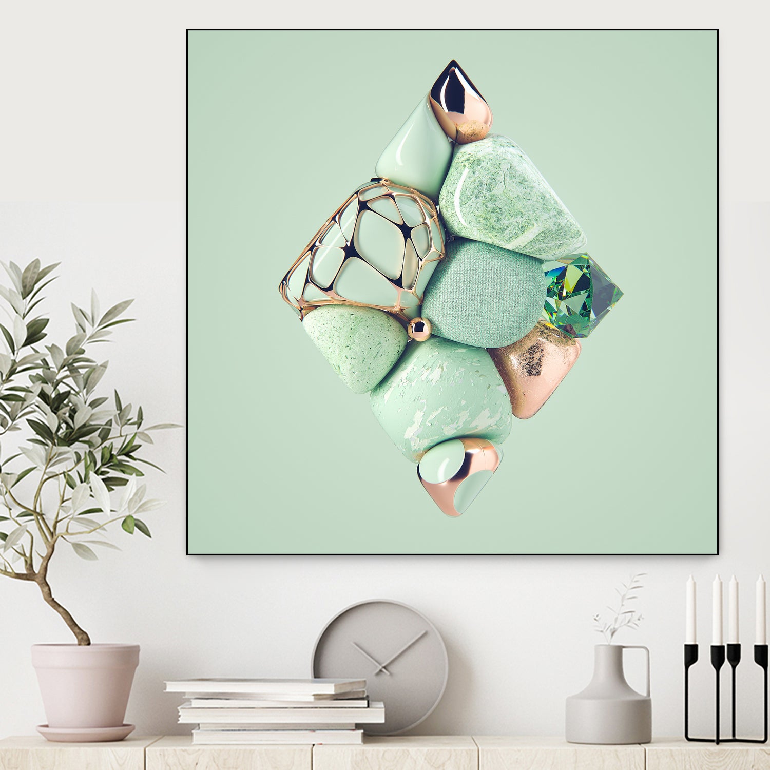 N°346 by Roman Bratschi on GIANT ART - green 3d art