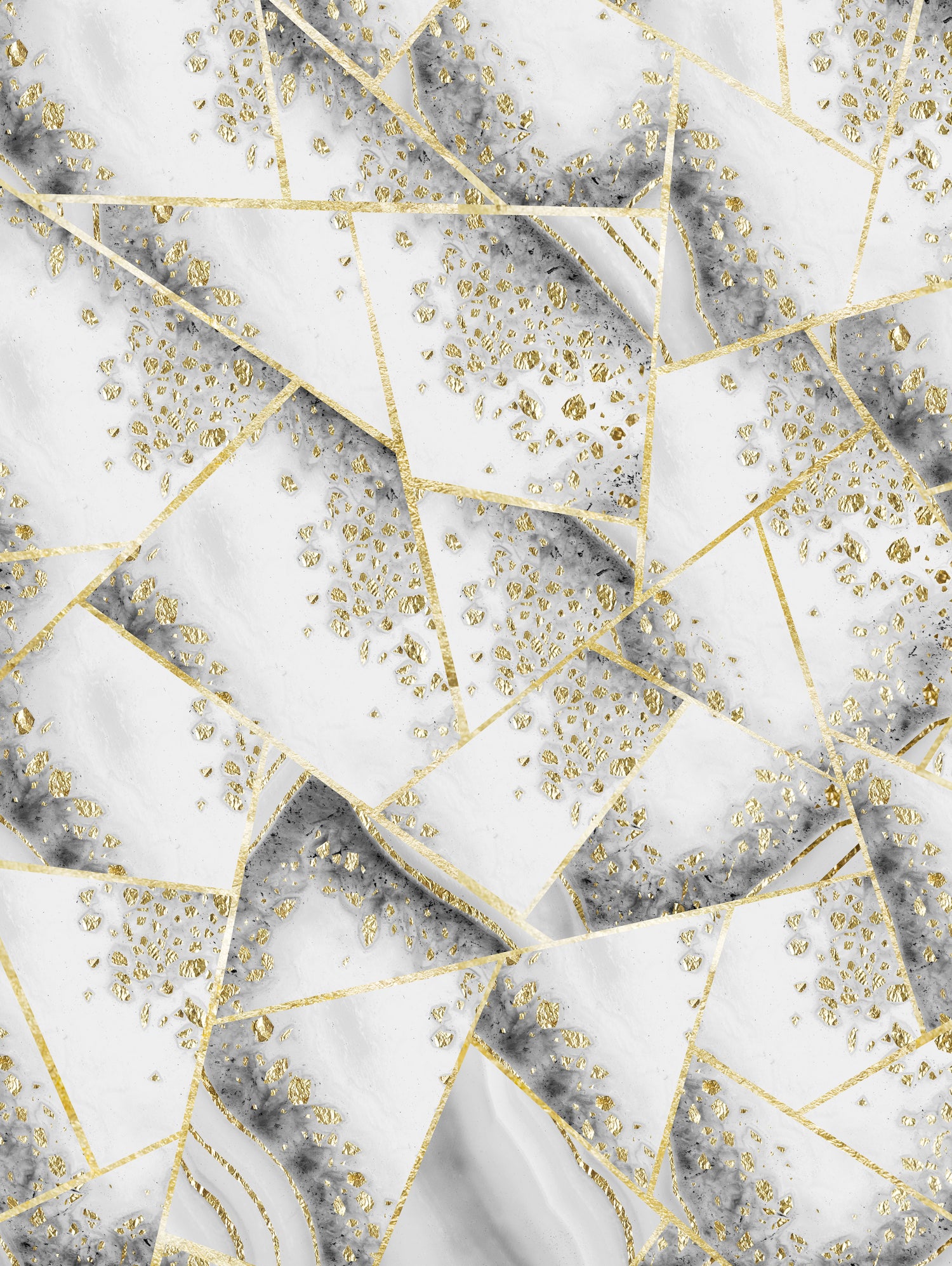 White Agate Gold Geometric Glam #1 #geo #gem #decor #art by Anita & Bella Jantz on GIANT ART - gray vector illustration