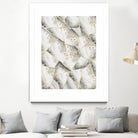 White Agate Gold Geometric Glam #1 #geo #gem #decor #art by Anita & Bella Jantz on GIANT ART - gray vector illustration