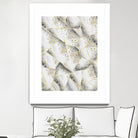 White Agate Gold Geometric Glam #1 #geo #gem #decor #art by Anita & Bella Jantz on GIANT ART - gray vector illustration