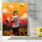 Tyler The Creator Flower Boy by Dmitry Belov on GIANT ART - orange digital painting