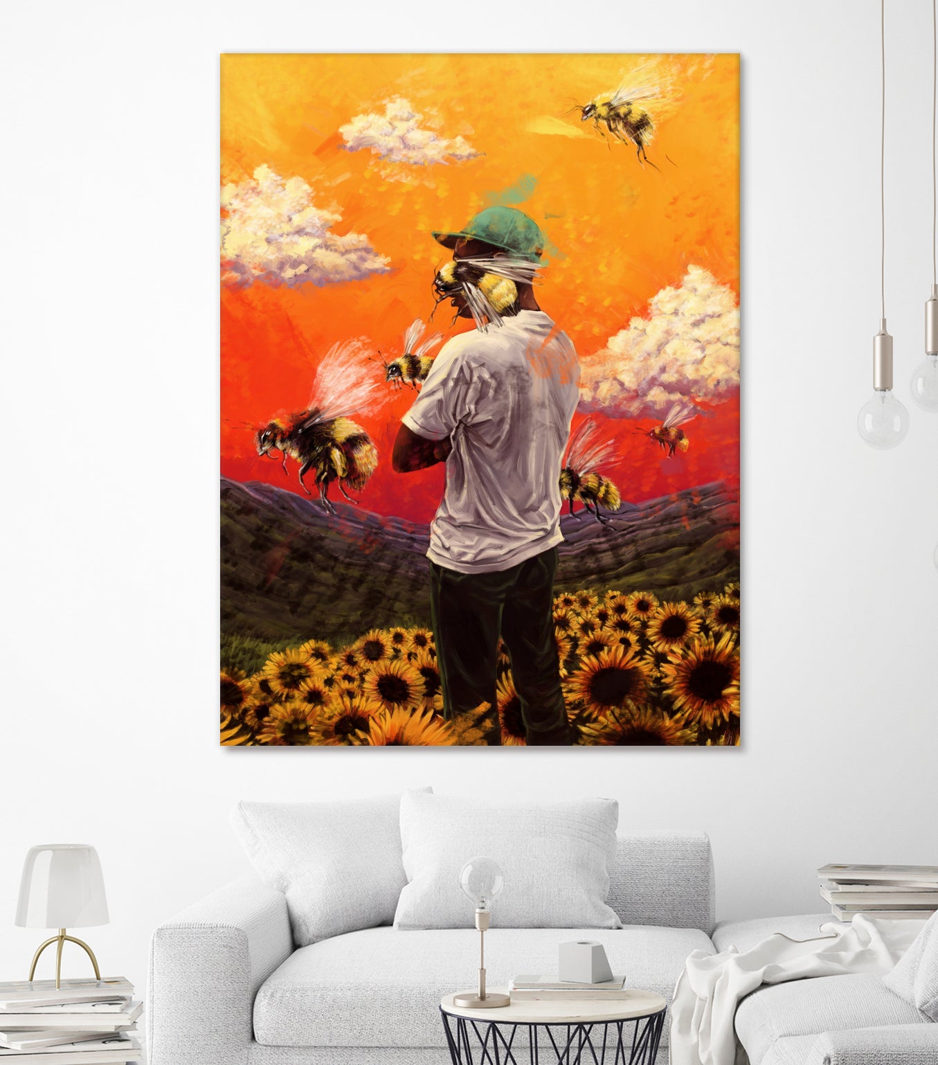 Tyler The Creator Flower Boy by Dmitry Belov on GIANT ART - orange digital painting