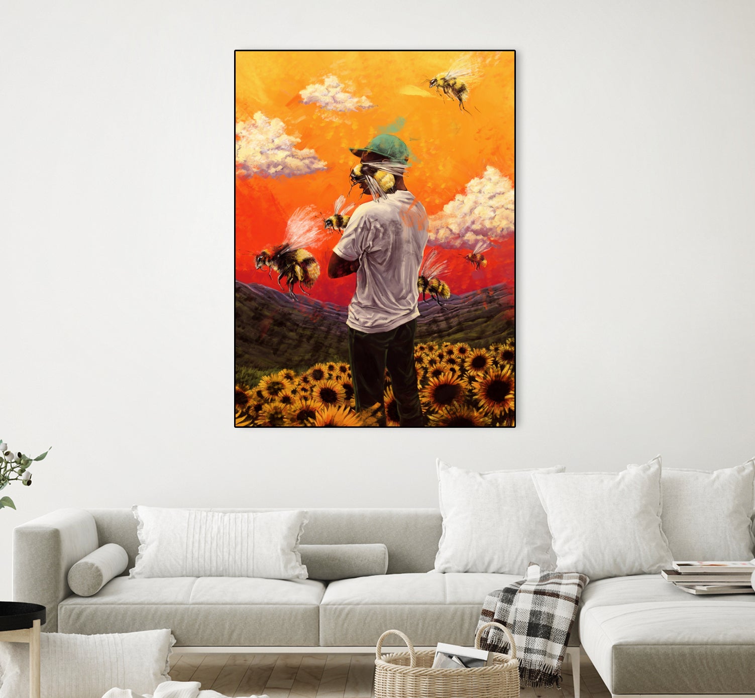 Tyler The Creator Flower Boy by Dmitry Belov on GIANT ART - orange digital painting