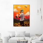 Tyler The Creator Flower Boy by Dmitry Belov on GIANT ART - orange digital painting