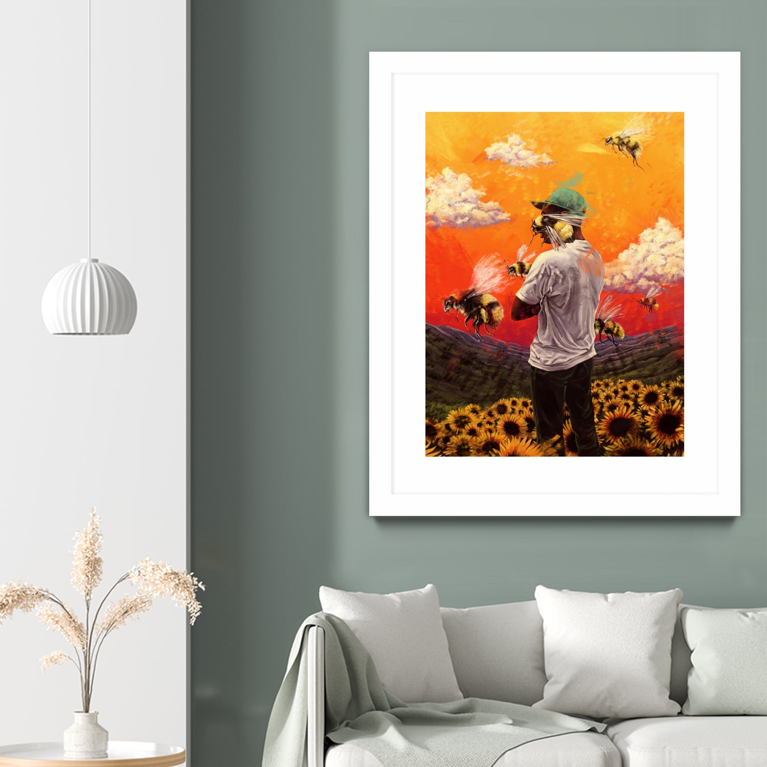 Tyler The Creator Flower Boy by Dmitry Belov on GIANT ART - orange digital painting