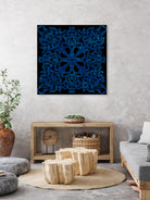 Blue Ceramic style Portuguese tiles by Bernadette Mombourgh on GIANT ART - blue character design