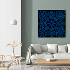 Blue Ceramic style Portuguese tiles by Bernadette Mombourgh on GIANT ART - blue character design