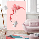 SNEAKER FLAMINGO by Jonas Loose on GIANT ART - pink photo manipulation