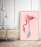 SNEAKER FLAMINGO by Jonas Loose on GIANT ART - pink photo manipulation