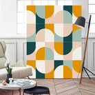 Bold Geo Tiles 01 by Daniela di Niro on GIANT ART - yellow vector illustration