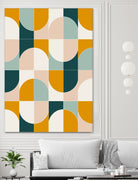 Bold Geo Tiles 01 by Daniela di Niro on GIANT ART - yellow vector illustration