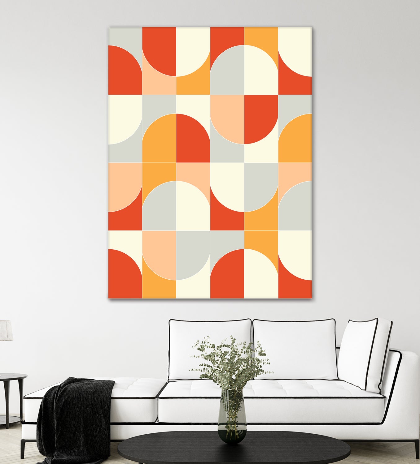 Bold Geo Tiles 02 by Daniela di Niro on GIANT ART - orange vector illustration