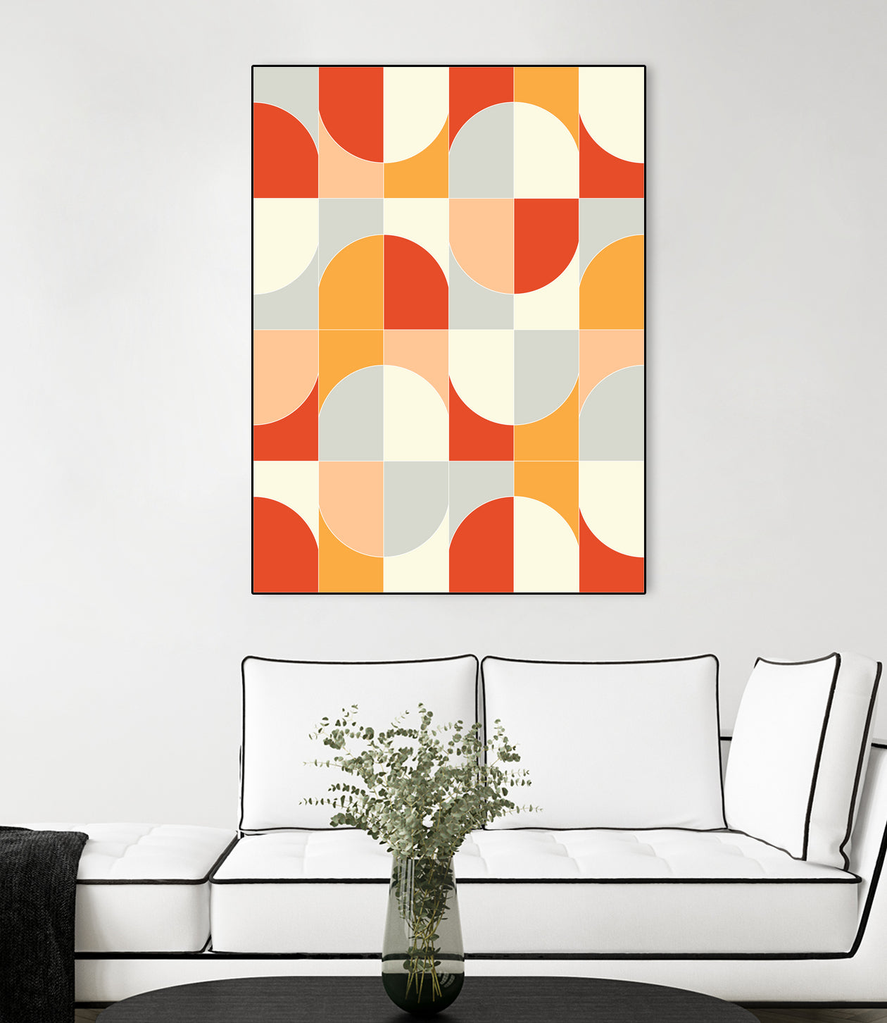 Bold Geo Tiles 02 by Daniela di Niro on GIANT ART - orange vector illustration