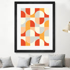 Bold Geo Tiles 02 by Daniela di Niro on GIANT ART - orange vector illustration