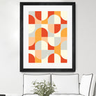 Bold Geo Tiles 02 by Daniela di Niro on GIANT ART - orange vector illustration