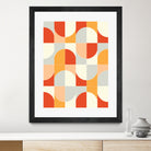 Bold Geo Tiles 02 by Daniela di Niro on GIANT ART - orange vector illustration