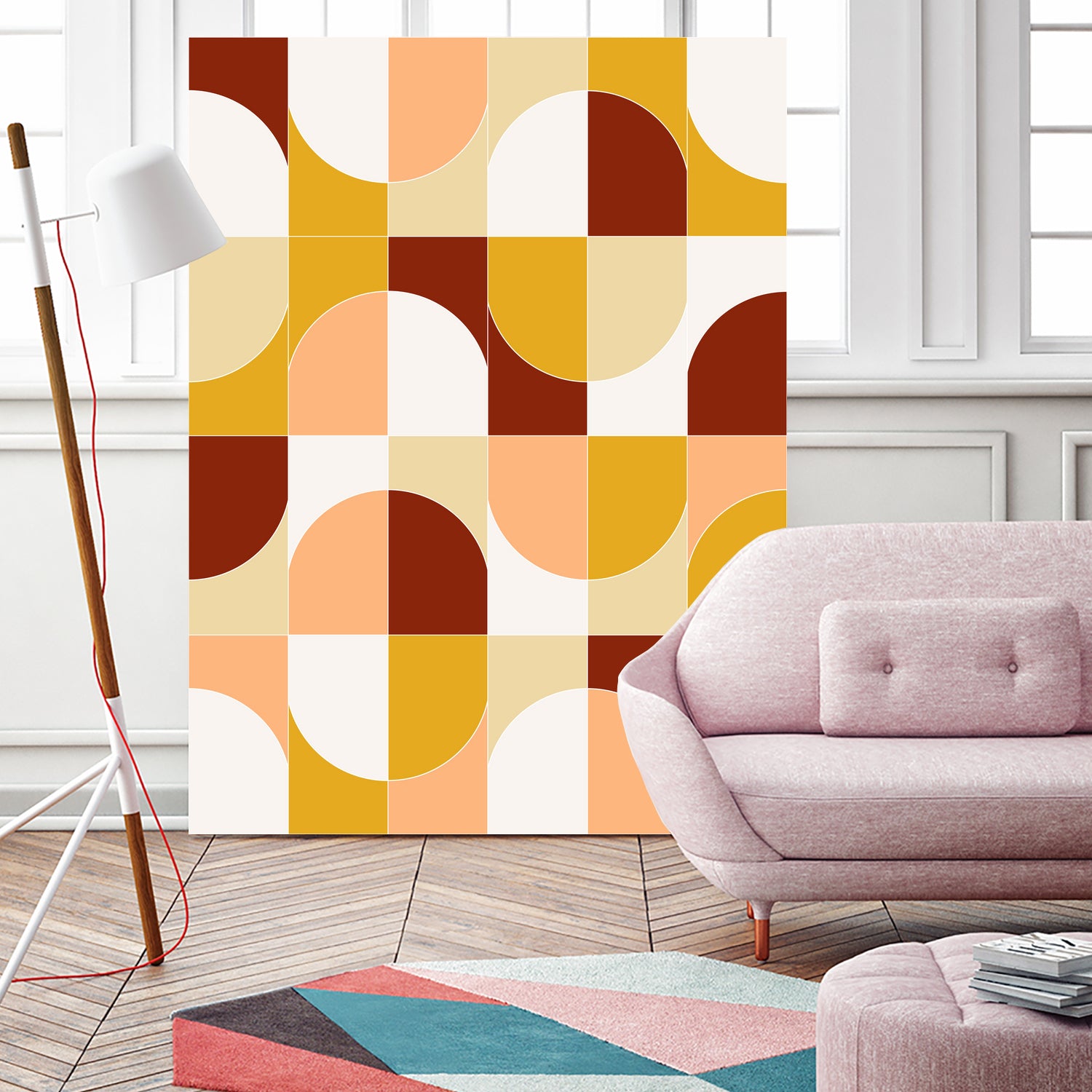 Bold Geo Tiles 03 by Daniela di Niro on GIANT ART - yellow vector illustration