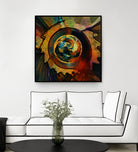 Solar Medallion by Sean Mullin on GIANT ART - yellow digital painting