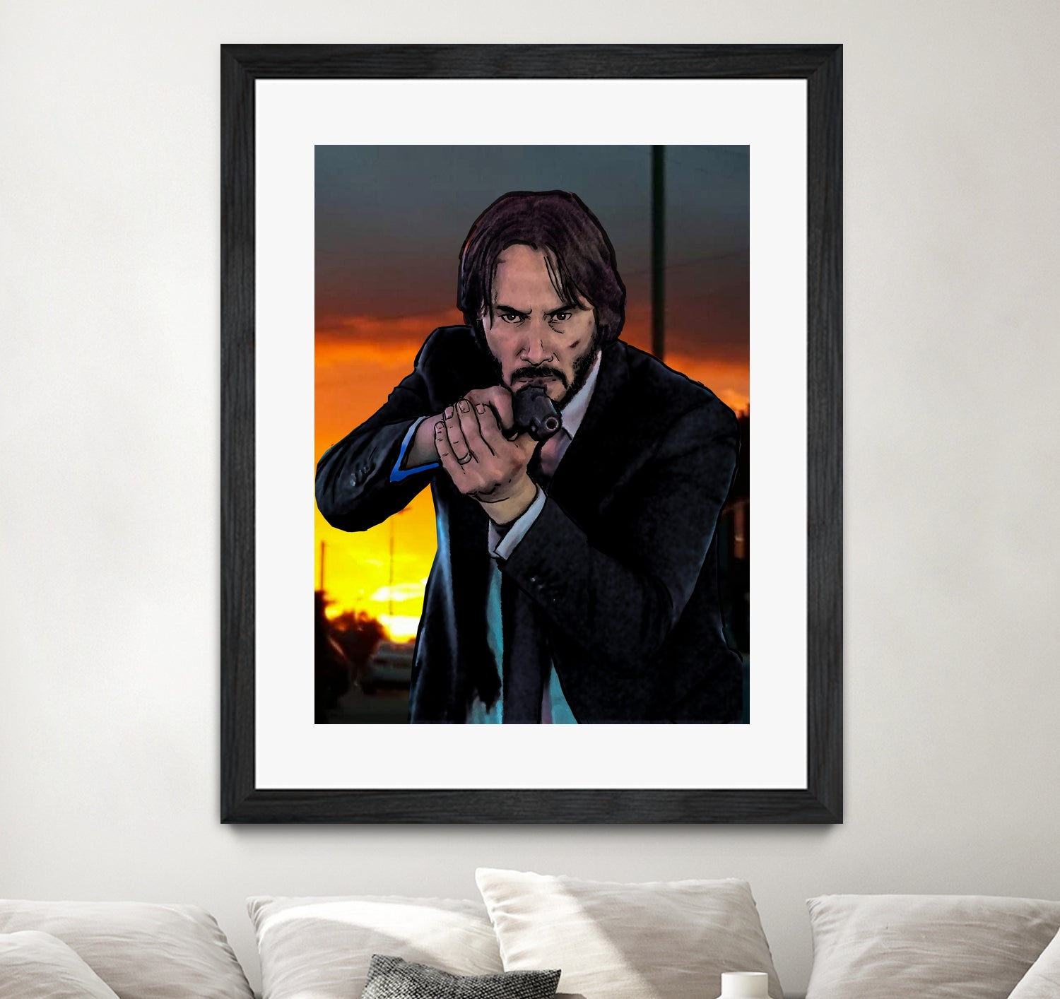 John Wick - Indestructible! by Dan Avenell on GIANT ART - black character design