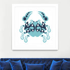 AMALFI CRAB WHITE by Thomas Fernez on GIANT ART - blue character design