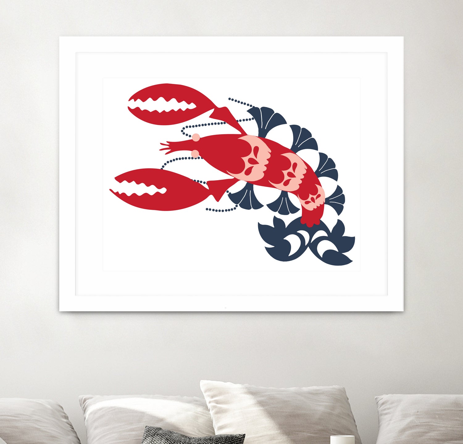 AMALFI LOBSTER CREAM by Thomas Fernez on GIANT ART - red digital drawing