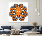 AMALFI OCTOPUS by Thomas Fernez on GIANT ART - orange digital drawing