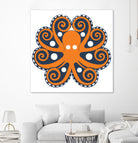 AMALFI OCTOPUS by Thomas Fernez on GIANT ART - orange digital drawing