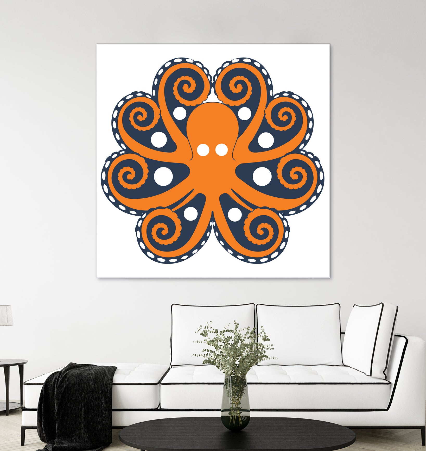 AMALFI OCTOPUS by Thomas Fernez on GIANT ART - orange digital drawing