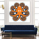 AMALFI OCTOPUS by Thomas Fernez on GIANT ART - orange digital drawing