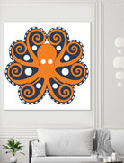 AMALFI OCTOPUS by Thomas Fernez on GIANT ART - orange digital drawing