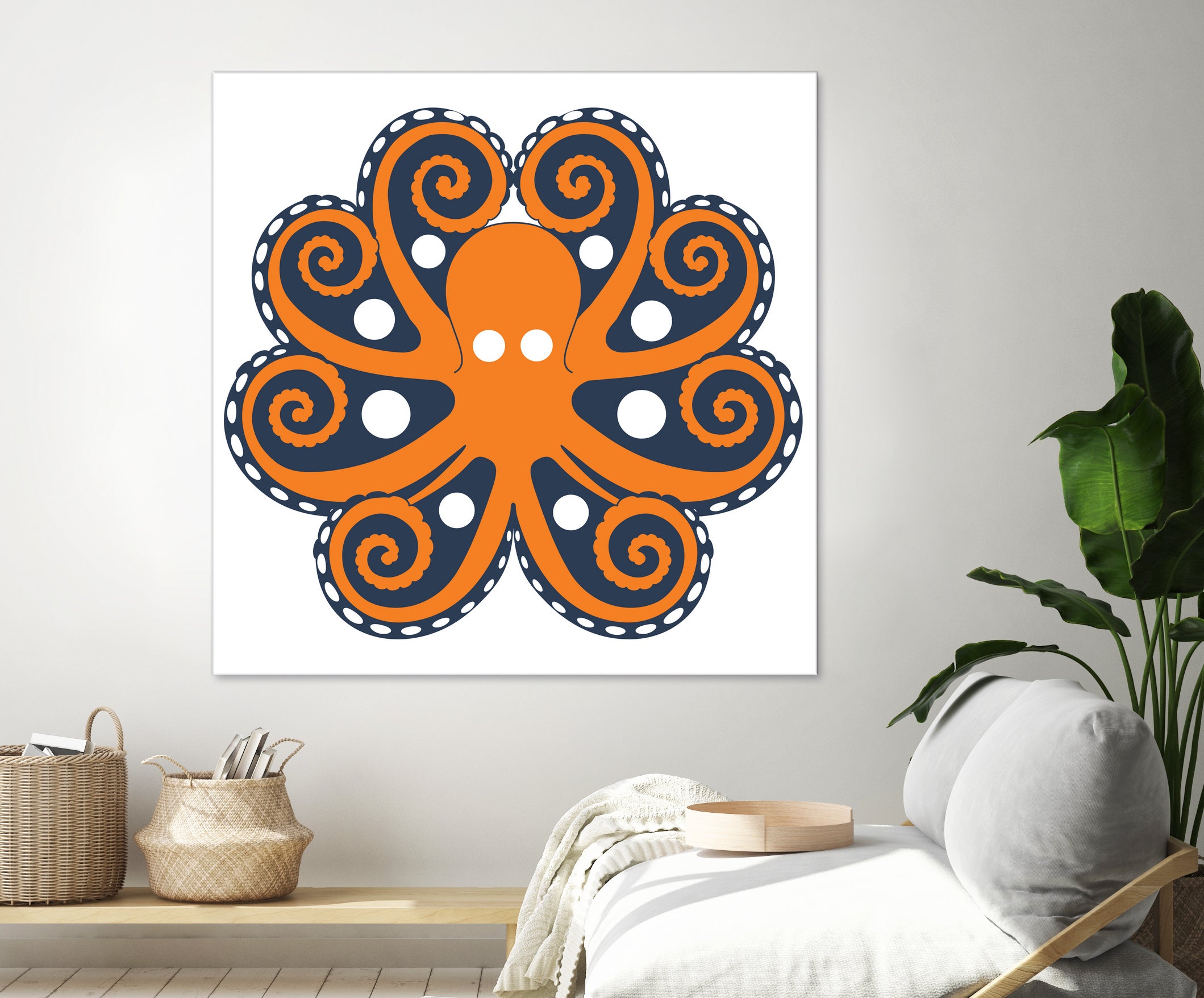 AMALFI OCTOPUS by Thomas Fernez on GIANT ART - orange digital drawing