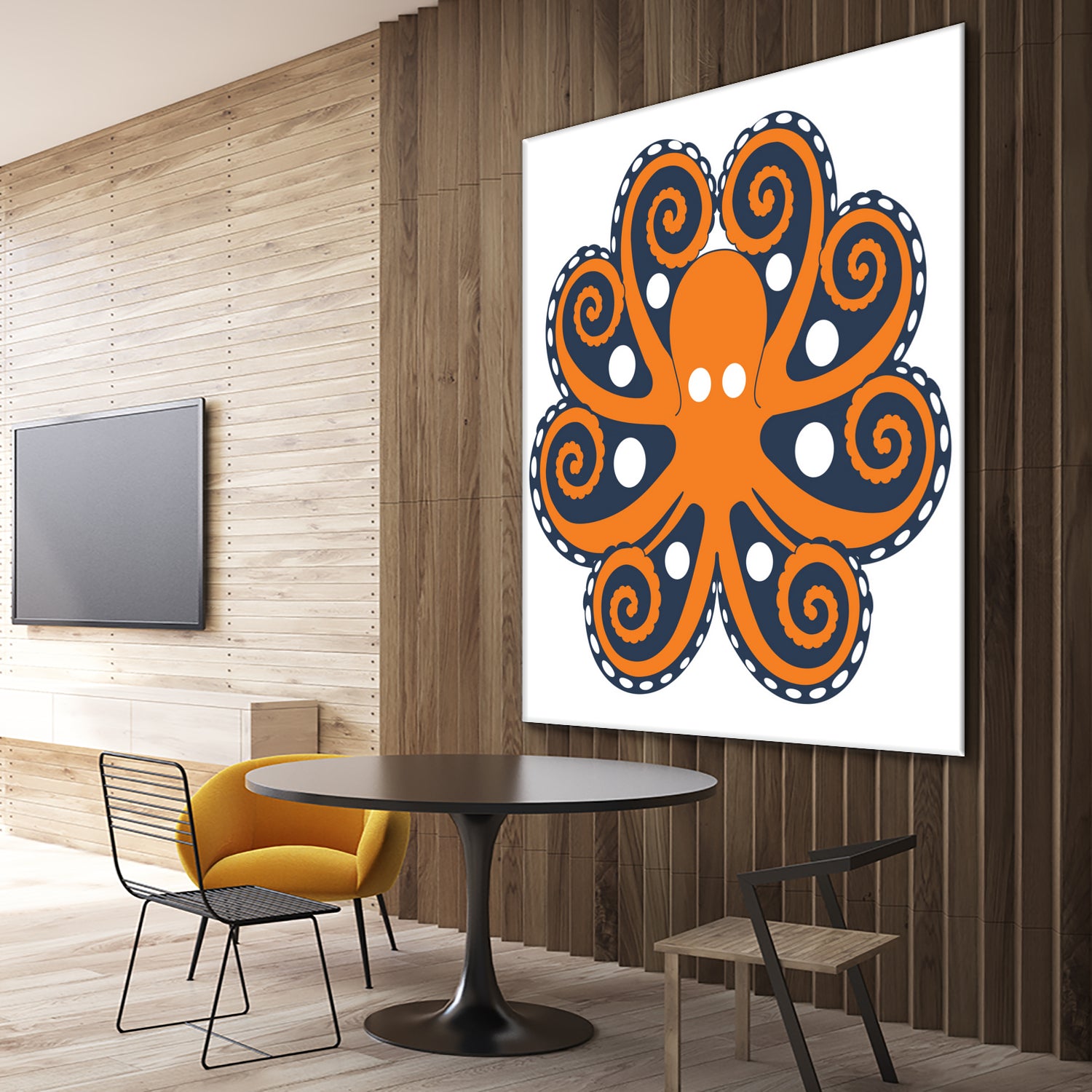 AMALFI OCTOPUS by Thomas Fernez on GIANT ART - orange digital drawing