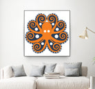 AMALFI OCTOPUS by Thomas Fernez on GIANT ART - orange digital drawing