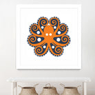 AMALFI OCTOPUS by Thomas Fernez on GIANT ART - orange digital drawing