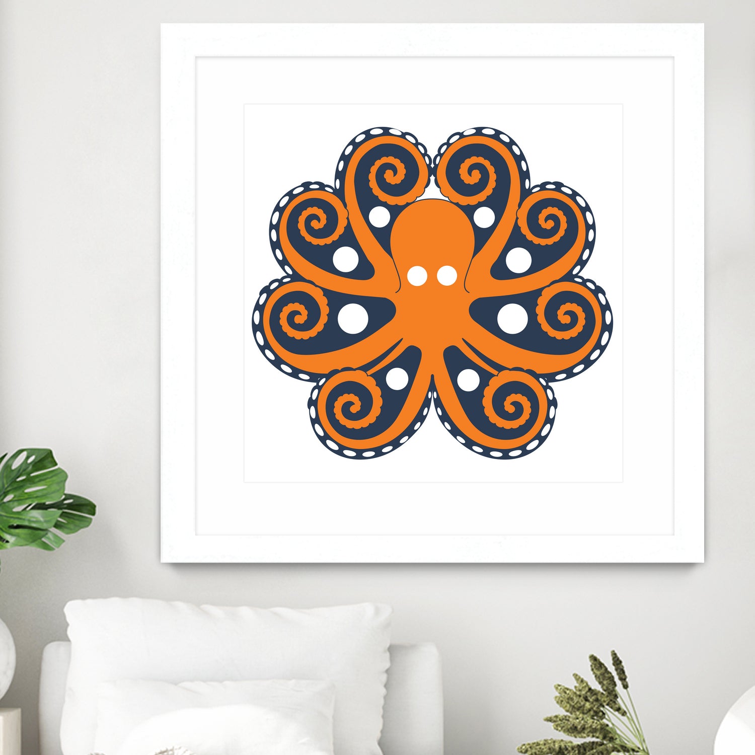 AMALFI OCTOPUS by Thomas Fernez on GIANT ART - orange digital drawing