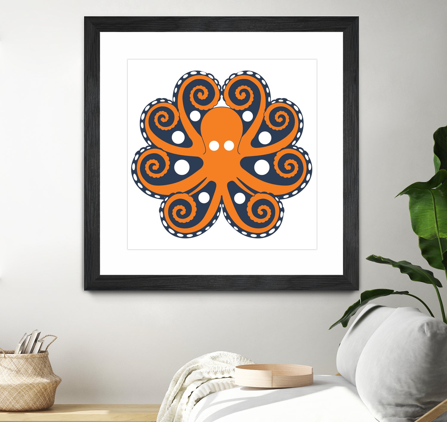 AMALFI OCTOPUS by Thomas Fernez on GIANT ART - orange digital drawing