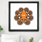 AMALFI OCTOPUS by Thomas Fernez on GIANT ART - orange digital drawing