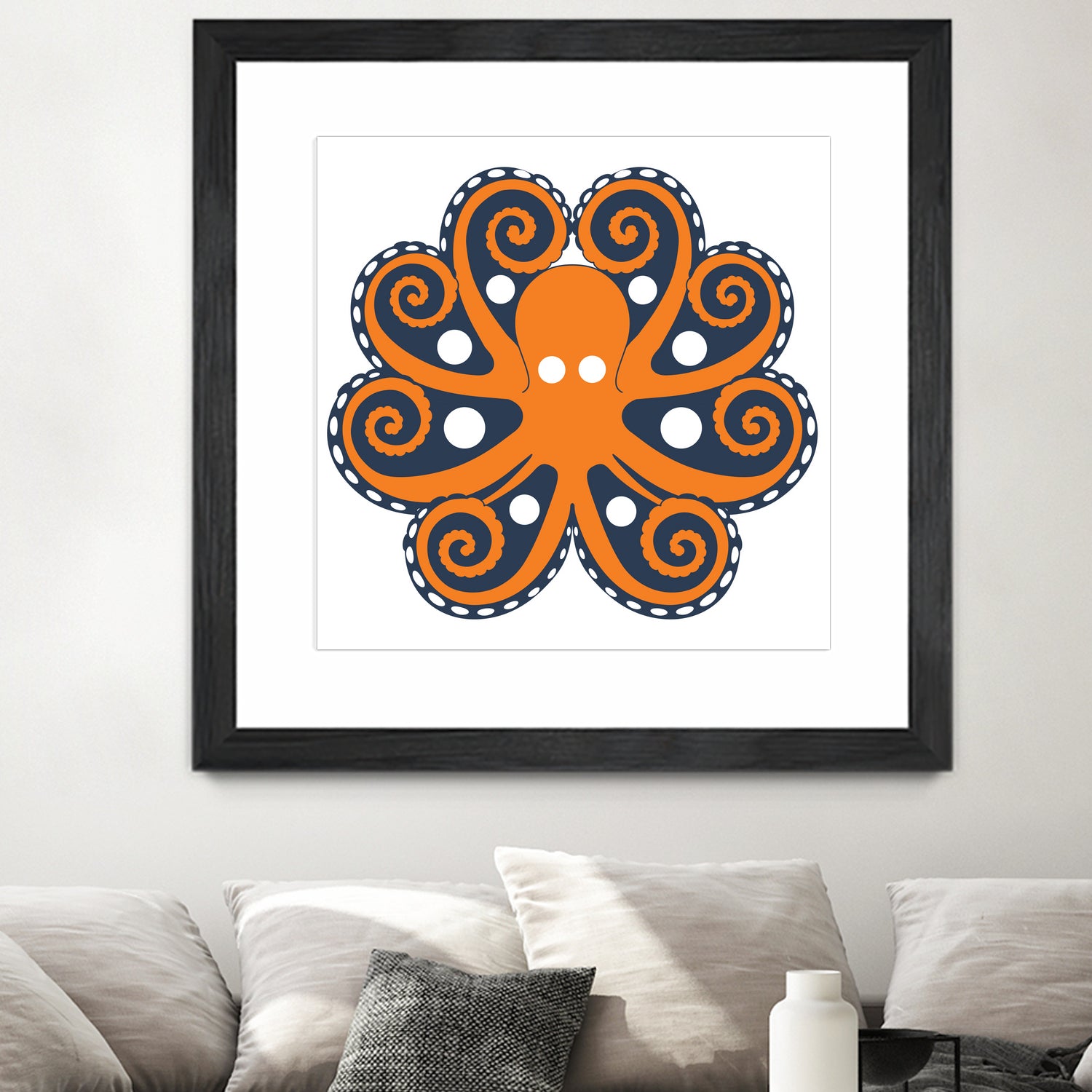 AMALFI OCTOPUS by Thomas Fernez on GIANT ART - orange digital drawing