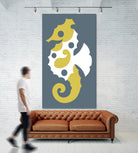 AMALFI SEAHORSE GREY by Thomas Fernez on GIANT ART - yellow digital drawing